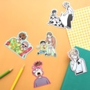 （先払いのみ）韓国キャラクターグッズ 「家がない！」 公式グッズ リムーバブルステッカー (5種1択)|WEBTOON|キャラクターグッズ