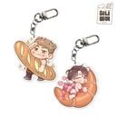 （先払いのみ）韓国キャラクターグッズ 「ハニーベア」 公式グッズ SD アクリルキーリング (2種1択)