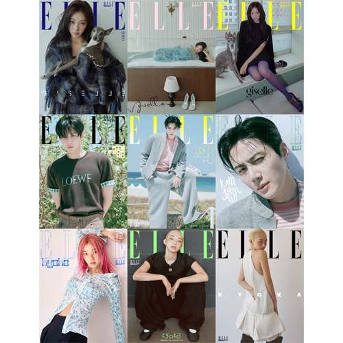 韓国女性雑誌 ELLE (エル) 2025年 8月号 (aespaのジゼル＆キム・ソンホ