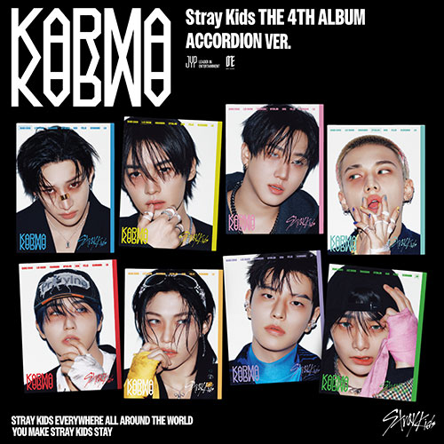 8種コンプ×4セット+バラ7枚 計39枚 新品未開封 KARMA アコーディオン 韓国音楽 Stray Kids (ストレイキッズ) - 4集 「KARMA」 ACCORDION Ver