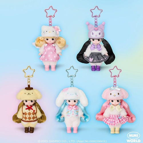 リトルミミ キーリング サンリオ マイメロディ コラボ 韓国限定　クロミ　キティ 先払いのみ）韓国キャラクターグッズ 「MIMI WORLD X サンリオ」 公式