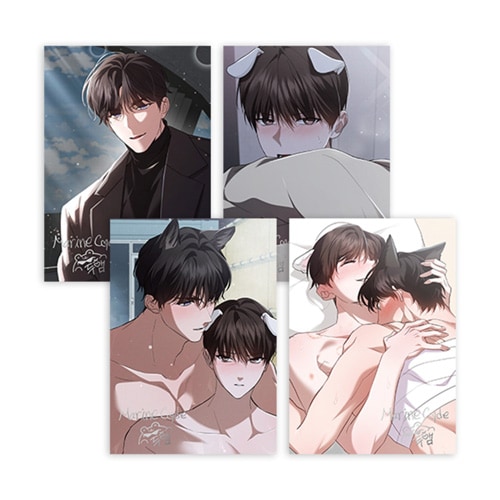 韓国　BL ワンちゃんには手をだすな　A5 イラスト色紙 4種セット 特典贈呈] 韓国キャラクターグッズ 「ワンちゃんには手をだすな」 公式