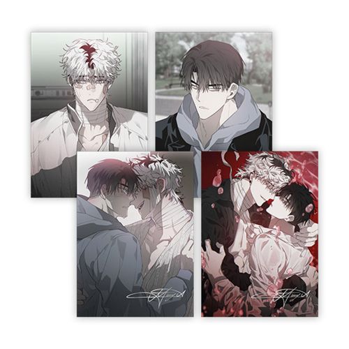 鬼夜曲　韓国BLイラスト色紙　４枚セット 特典贈呈] 韓国キャラクターグッズ 「鬼夜曲」 公式グッズ A5