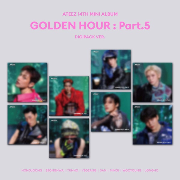 [8�糧�å�] �ڹ񲻳� ATEEZ (�����ƥ�����) - 14th �ߥ˥���Х� ��GOLDEN HOUR : Part.5�� DIGIPACK Ver. (�С������8�糧�å�) (ͽ�� ȯ������2026.06.29�ʸ�)