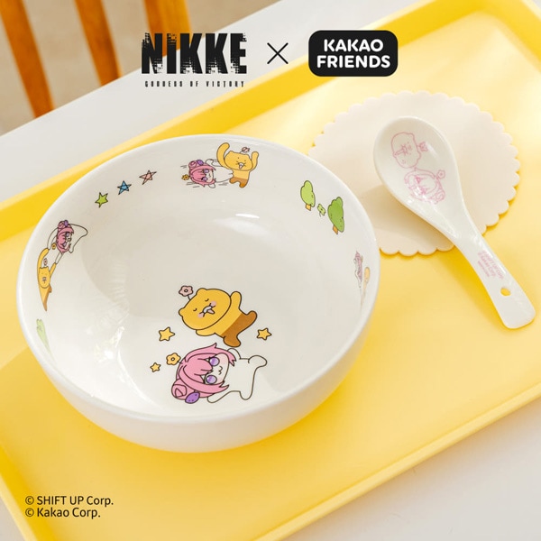 LINE FRIENDS クリスマス　食器セット 5点　限定グッズ 海外正規品 NIKKE × KAKAO FRIENDS] Doro＆Choonsik 麺鉢セット | キャラクター