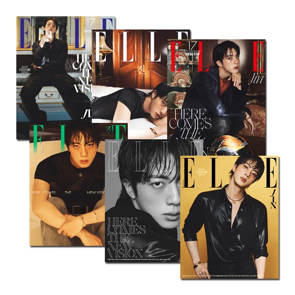 6種セット] 韓国女性雑誌 ELLE (エル) 2026年 8月号 (BTSのJin表紙6種