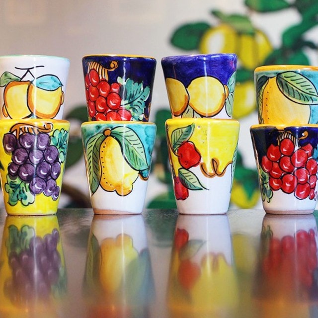 AVA026 レモンチェッロカップ レモン＆紫ぶどう イエロー | 南イタリア