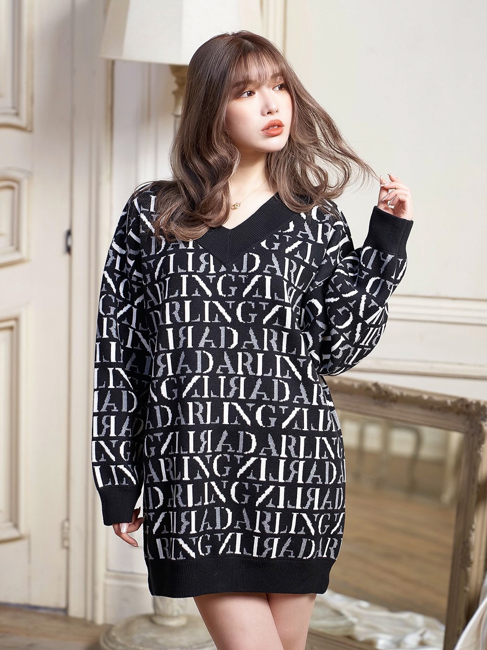 新品同様 DARLINGオーバーニットワンピ Darich - ミニワンピース