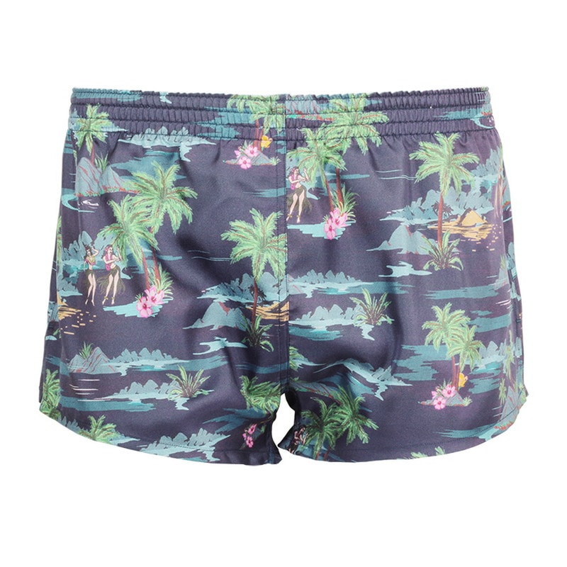 メンズ シルクトランクス - PALM ISLAND Dark Navy パームアイランド