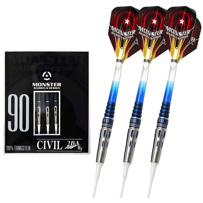 CIVIL DLC シビル 22g サイン入り 限定品　ダーツ Monster】CIVIL モンスター ソフトダーツ タングステン バレル シビル