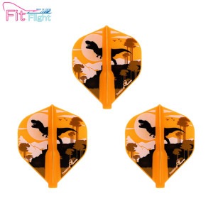 COSMO DARTS(�����������) Fit Flight(�ե��åȥե饤��) Printed Series Jurassic Sunset ����������� ����󥸡�(������ �ե饤��)