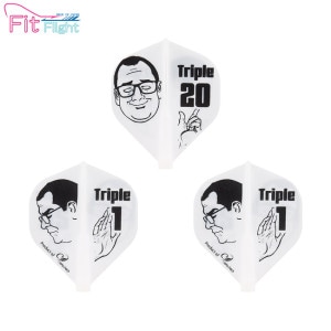 COSMO DARTS(�����������) Fit Flight(�ե��åȥե饤��) Printed Series Thorben Meme ����������� �ۥ磻�ȡ�(������ �ե饤��)
