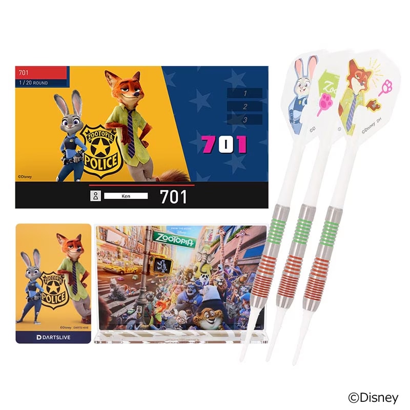 新品未開封 ズートピア ダーツセット ダーツライブ カード 付き Disney Zootopia ダーツセット」発売決定！ | 株式会社ハイブ