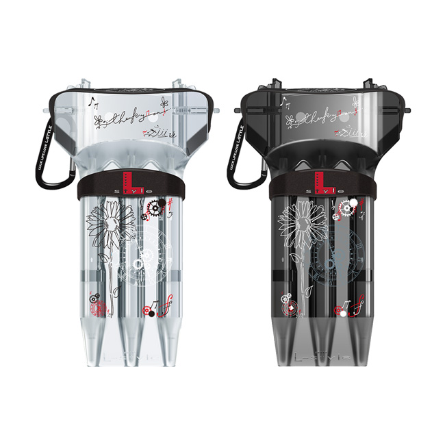 L-style KRYSTAL ONE パープル クリア ダーツ一式 ジョジョ L-style(エルスタイル) ダーツケース KRYSTAL ONE(クリスタル ワン