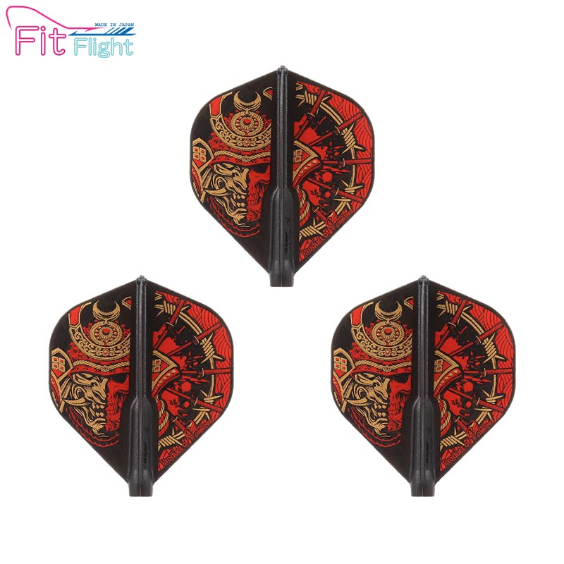 COSMO DARTS(�����������) Fit Flight(�ե��åȥե饤��) Printed Series Samurai Skull A ����������� D�֥�å���(������ �ե饤��)