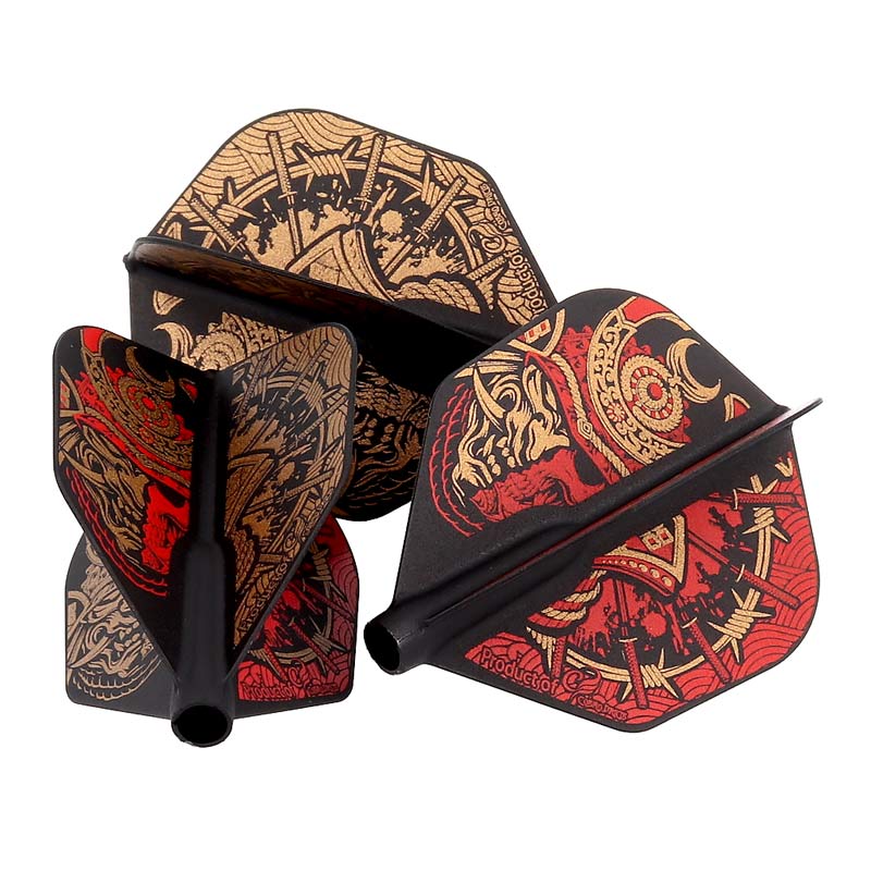 COSMO DARTS(�����������) Fit Flight(�ե��åȥե饤��) Printed Series Samurai Skull A �������� D�֥�å���(������ �ե饤��)