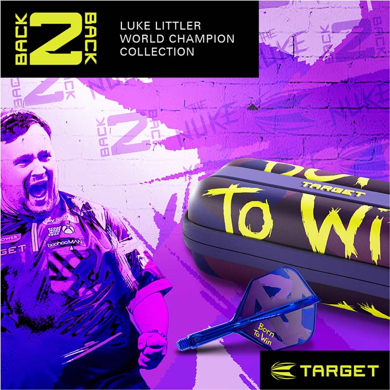 TARGET Luke Litter バレル フライト付 Target Luke Littler K-Flex Flight System - No6 Short