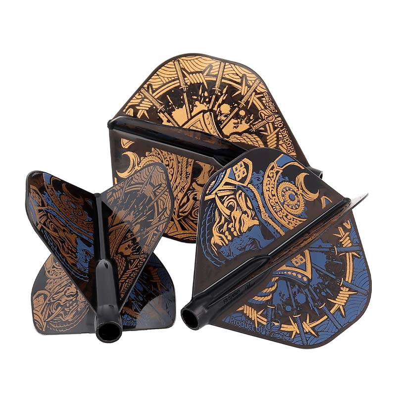 COSMO DARTS(�����������) Fit Flight��AIR��(�ե��åȥե饤�� ������) Printed Series Samurai Skull B ����������� D�֥�å���(������ �ե饤��)