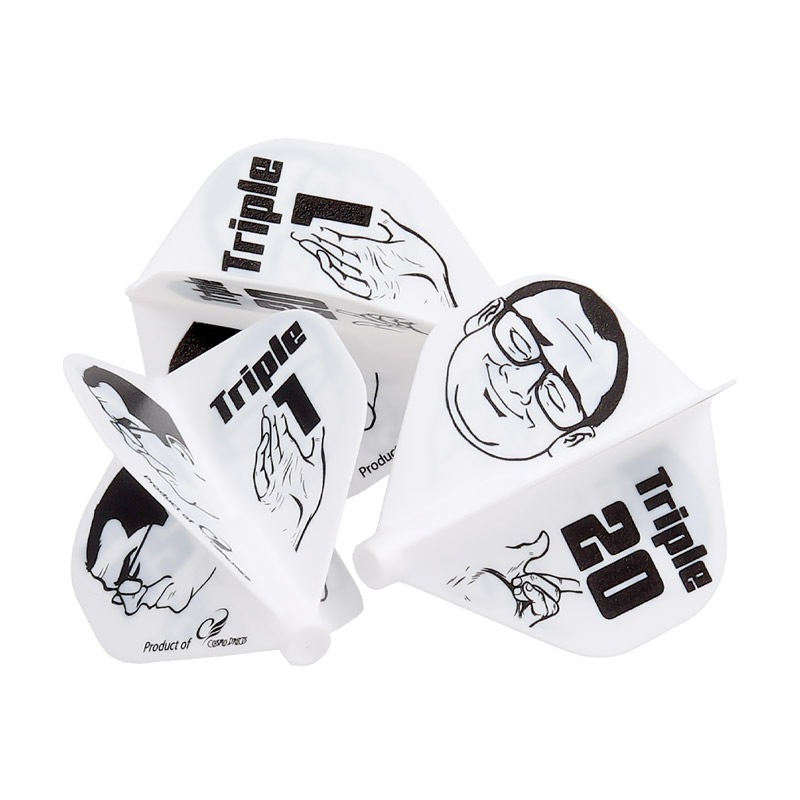 COSMO DARTS(�����������) Fit Flight(�ե��åȥե饤��) Printed Series Thorben Meme ����������� �ۥ磻�ȡ�(������ �ե饤��)