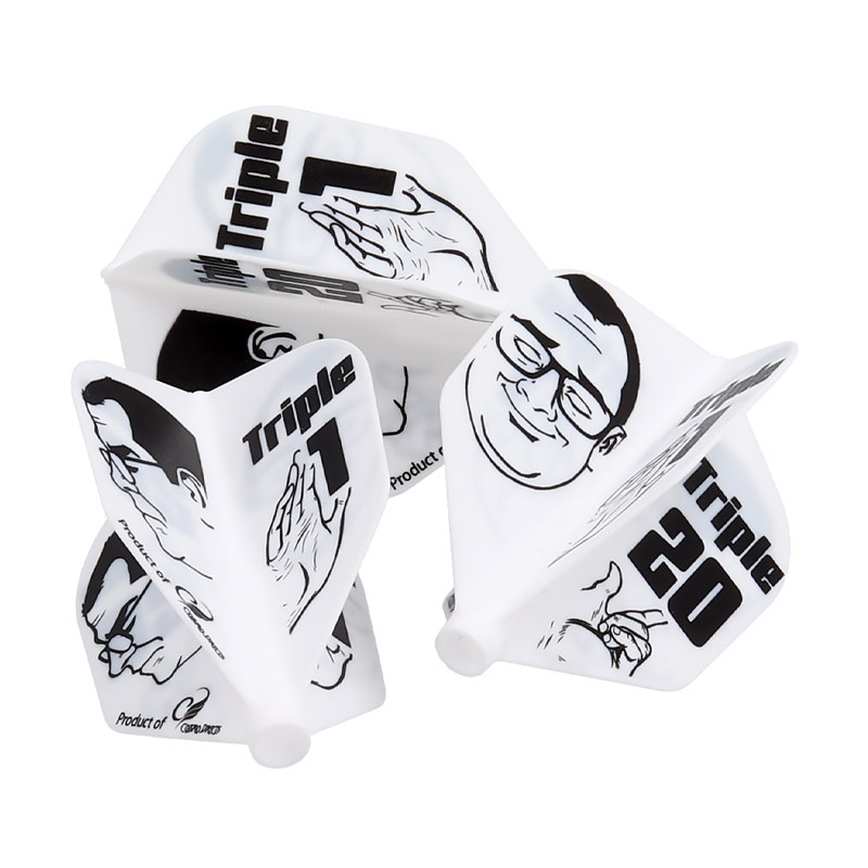 COSMO DARTS(�����������) Fit Flight(�ե��åȥե饤��) Printed Series Thorben Meme �������� �ۥ磻�ȡ�(������ �ե饤��)