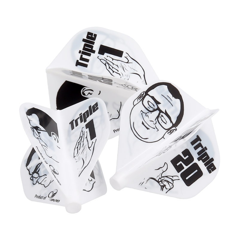 COSMO DARTS(�����������) Fit Flight��AIR��(�ե��åȥե饤�� ������) Printed Series Thorben Meme ����������� �ۥ磻�ȡ�(������ �ե饤��)