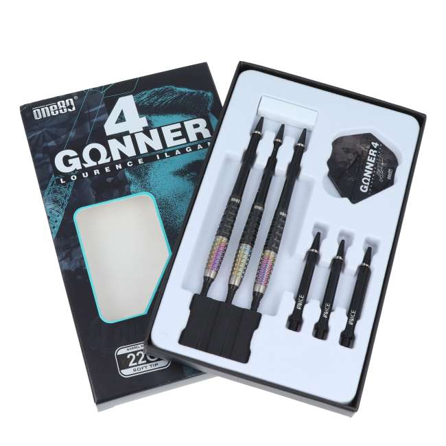 【超美品】One80 GUNNER(ガンナー) ver.4 2BA 22 g ダーツ > ソフトダーツ > ブランド【ワ行】 > ワンエイティ > Gunner