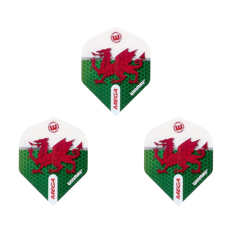 Winmau(������⥦) Flight Mega Standard Wales(�������륺) ����������ɡ�(������ �ե饤��)