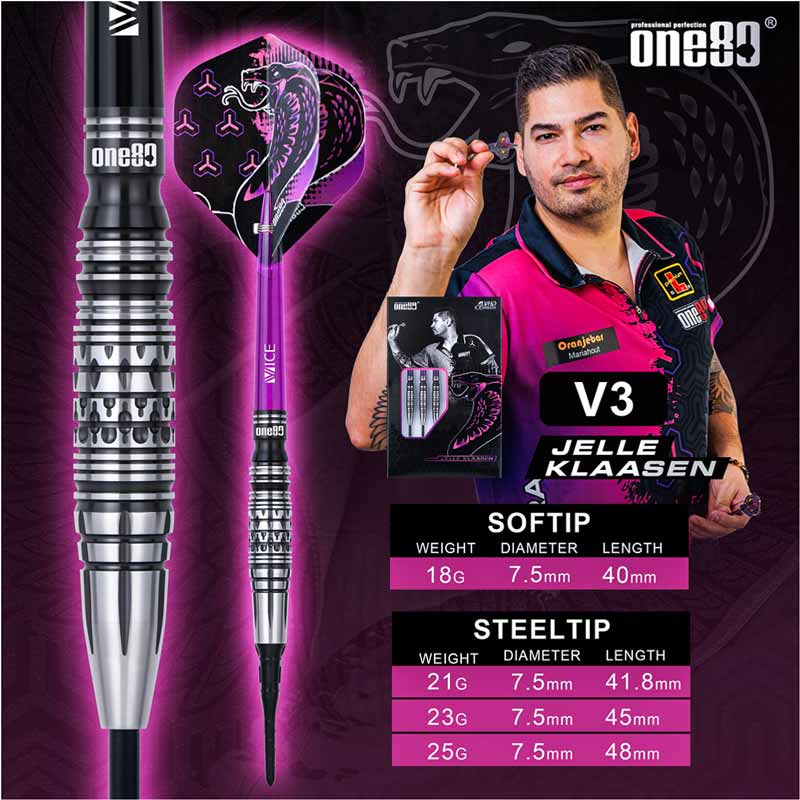 One80(��󥨥��ƥ�) Jelle Klaasen ver.3 2BA 18g ��顦����å��������ǥ롡(������ �Х��)
