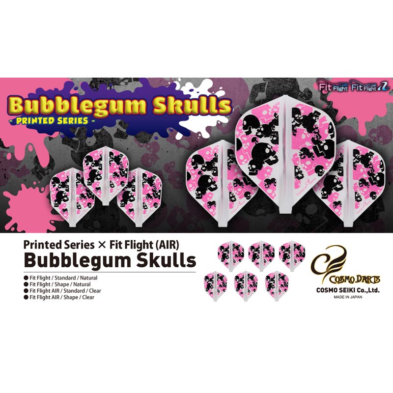 COSMO DARTS(�����������) Fit Flight��AIR��(�ե��åȥե饤�� ������) Printed Series Bubblegum Skulls(�Х֥륬�� �����륺) �������� ���ꥢ��(������ �ե饤��)
