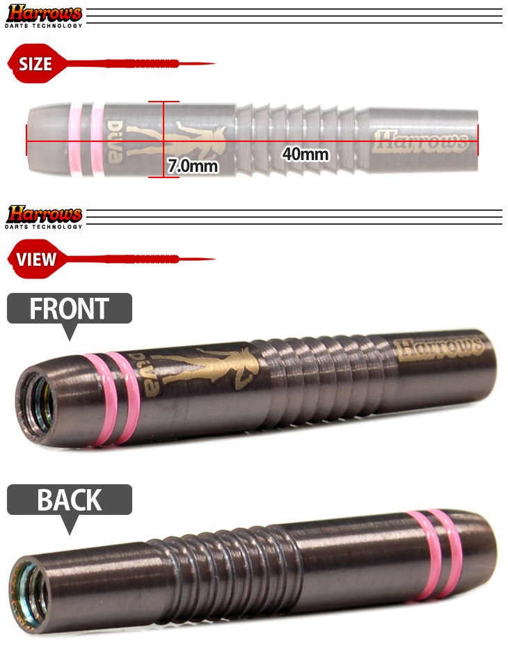 Harrows(�ϥ�����) DIVA DARK(�ǥ����Х�����) 85% TUNGSTEN StyleB 2BA 18gR��(������ �Х��)