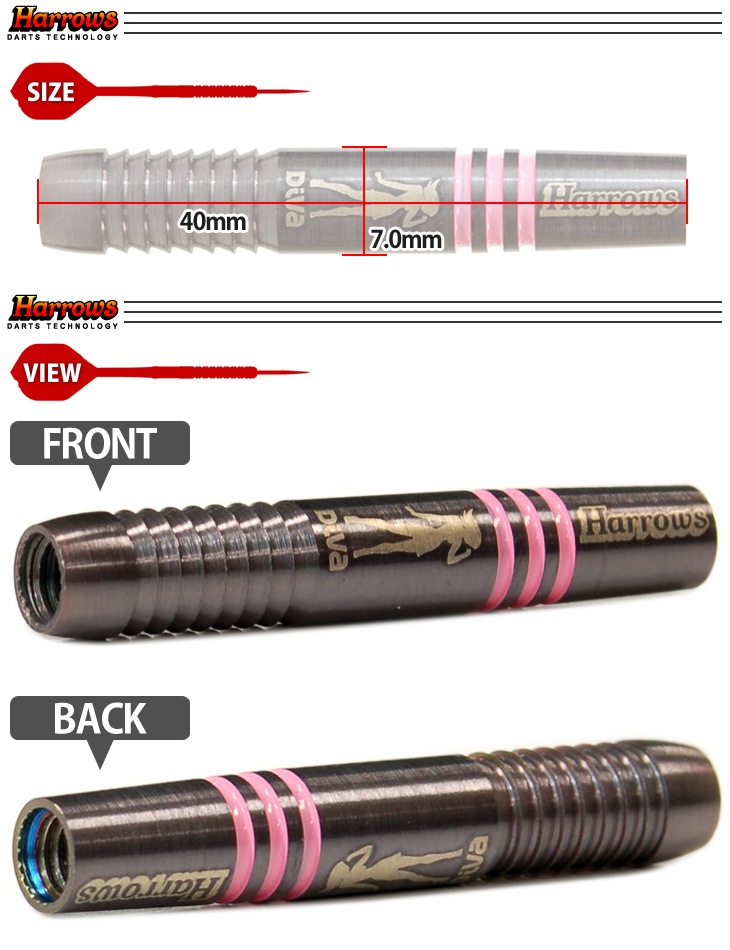 Harrows(�ϥ�����) DIVA DARK(�ǥ����Х�����) 85% TUNGSTEN StyleA 2BA 18gR��(������ �Х��)