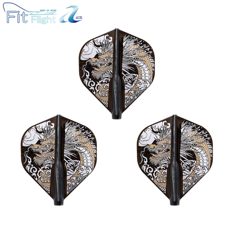 COSMO DARTS(�����������) Fit Flight��AIR��(�ե��åȥե饤�� ������) Printed Series DRAGON EMPEROR ����������� D�֥�å���(������ �ե饤��)
