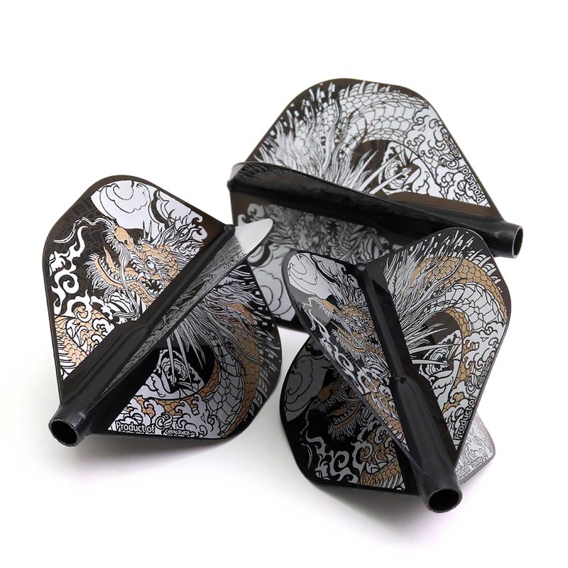 COSMO DARTS(�����������) Fit Flight��AIR��(�ե��åȥե饤�� ������) Printed Series DRAGON EMPEROR ����������� D�֥�å���(������ �ե饤��)