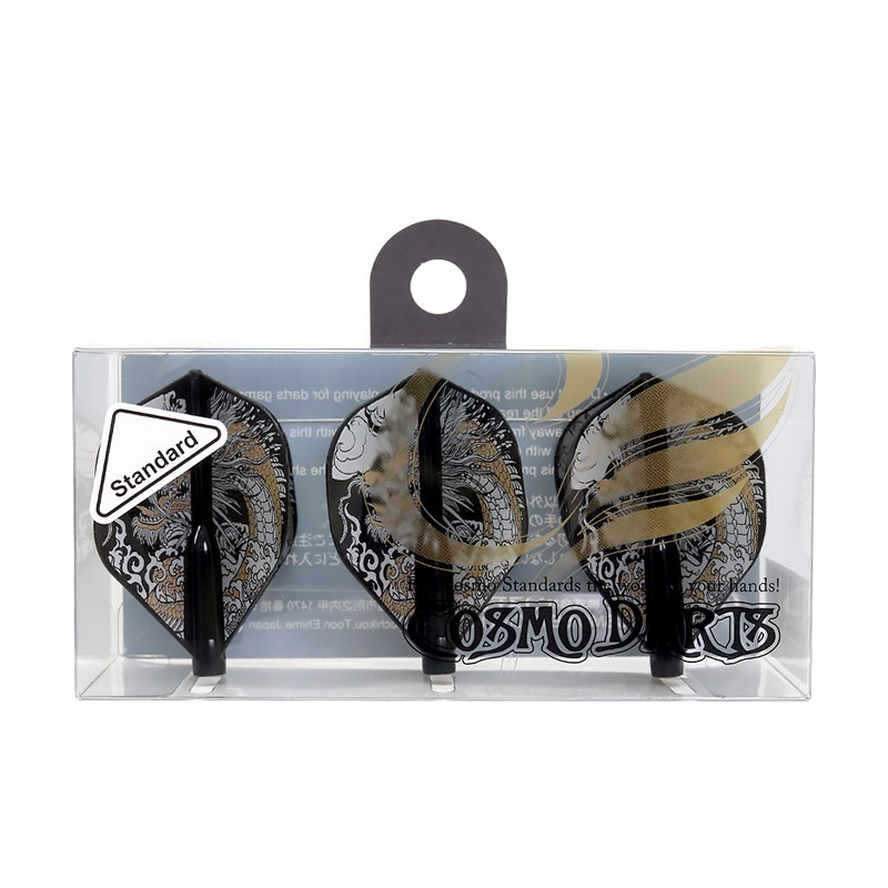 COSMO DARTS(�����������) Fit Flight��AIR��(�ե��åȥե饤�� ������) Printed Series DRAGON EMPEROR ����������� D�֥�å���(������ �ե饤��)