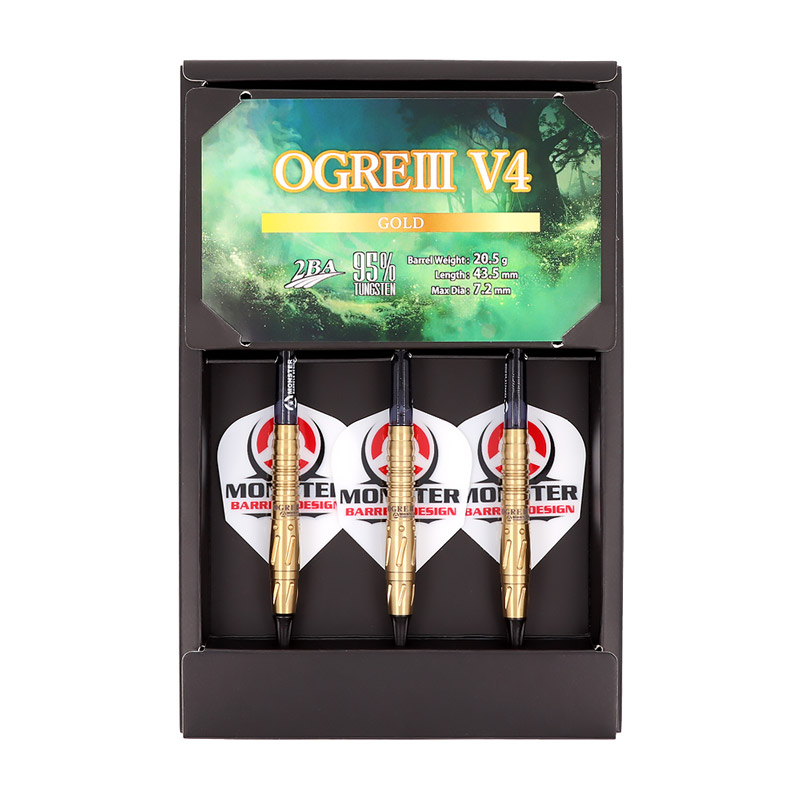OGRE III V4 ゴールド ダーツバレル 3本セット OGRE III V4 ゴールド ダーツバレル 3本セット MONSTER DARTS