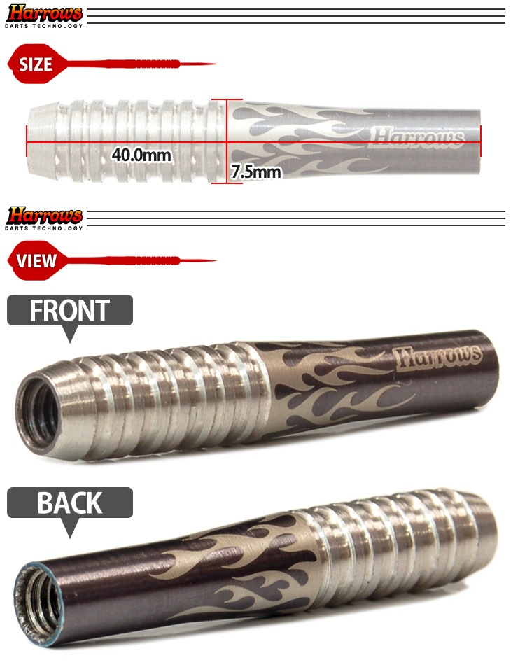 Harrows(�ϥ�����) FIRE(�ե�����) BLACKENED StyleB 2BA 18gR��(������ �Х��)