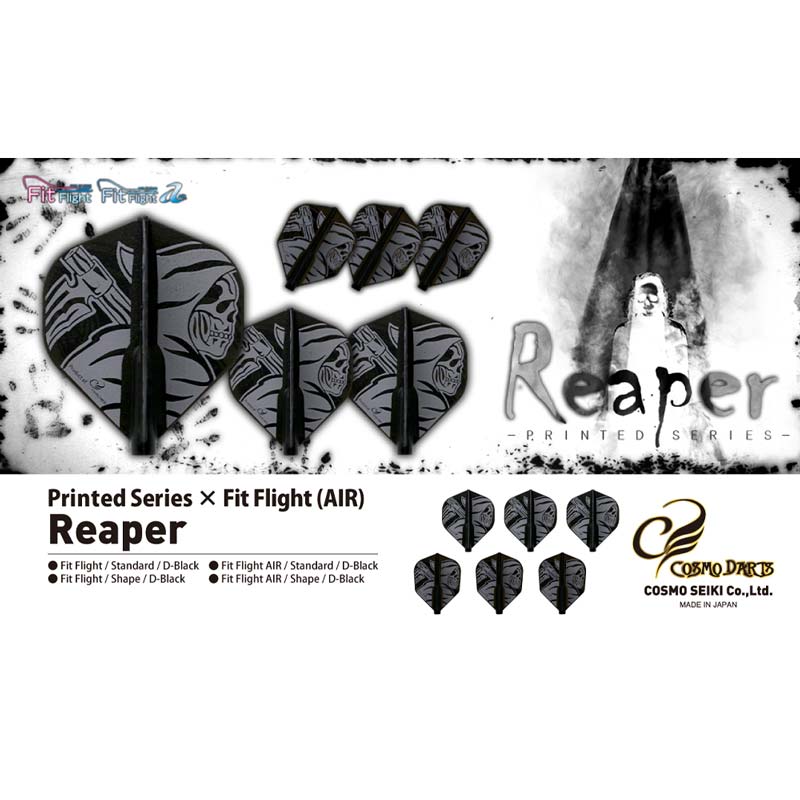 COSMO DARTS(�����������) Fit Flight(�ե��åȥե饤��) Printed Series Reaper ����������� D�֥�å���(������ �ե饤��)