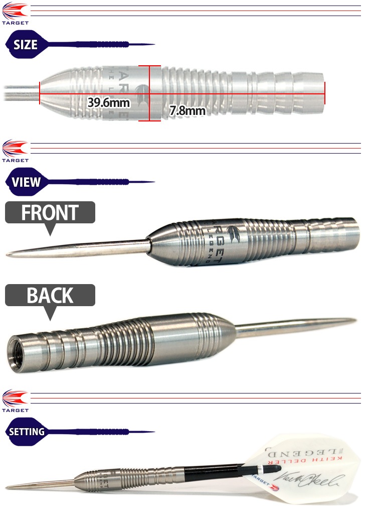 �ڼ���ʡ�TARGET(�������å�) PRO BARREL(�ץ��Х��) PLAYER KEITH DELLER STEEL 21g ��123550�䡡(������ �Х��)