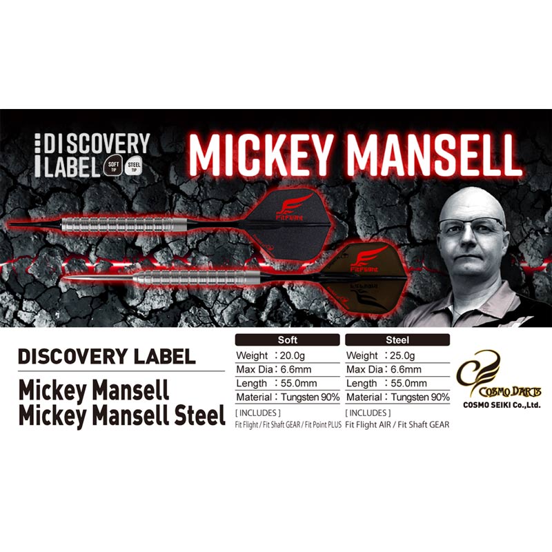 COSMO DARTS(�����������) DISCOVERY LABEL(�ǥ������Х꡼�졼�٥�) Mickey Mansell STEEL �ߥå������ޥ󥻥������ǥ롡(������ �Х��)