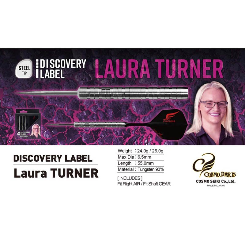 COSMO DARTS(�����������) DISCOVERY LABEL(�ǥ������Х꡼�졼�٥�) Laura Turner STEEL 24g �����顦�����ʡ������ǥ롡(������ �Х��)
