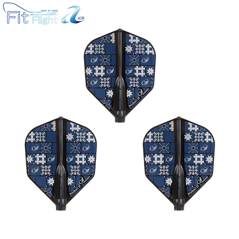 COSMO DARTS(�����������) Fit Flight��AIR��(�ե��åȥե饤�� ������) Printed Series Cosmo Tile(�����⥿����) �������� D�֥�å���(������ �ե饤��)