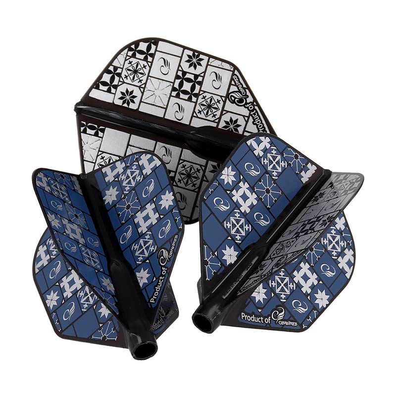 COSMO DARTS(�����������) Fit Flight��AIR��(�ե��åȥե饤�� ������) Printed Series Cosmo Tile(�����⥿����) �������� D�֥�å���(������ �ե饤��)