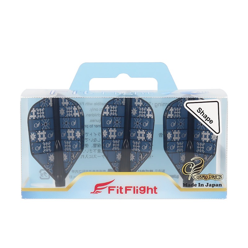 COSMO DARTS(�����������) Fit Flight��AIR��(�ե��åȥե饤�� ������) Printed Series Cosmo Tile(�����⥿����) �������� D�֥�å���(������ �ե饤��)