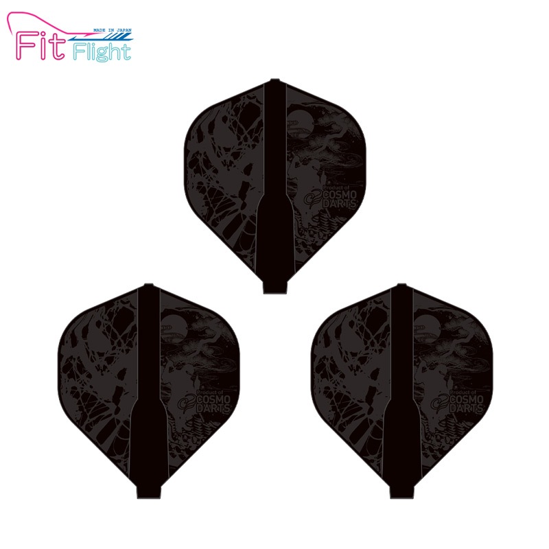 COSMO DARTS(�����������) Fit Flight(�ե��åȥե饤��) Printed Series STEALTH3 ����������� D�֥�å���(������ �ե饤��)