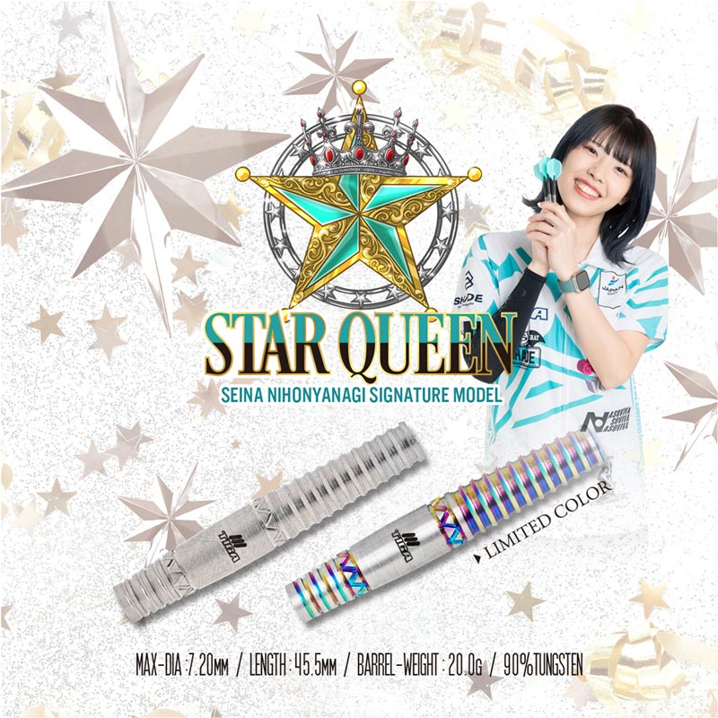 TIGA(ティガ) STAR QUEEN(スタークイーン) 2BA レインボー 二本柳星奈選手モデル　(ダーツ バレル)