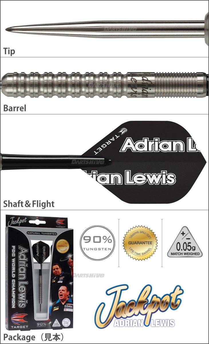 TARGET(�������å�) ADRIAN LEWIS STEEL 23g ��122570�䡡(������ �Х��)