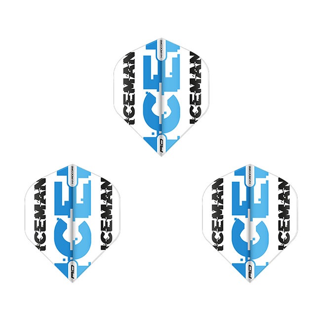 Red Dragon(��åɥɥ饴��) Hardcore Gerwyn Price White��Blue Logo Dart Flights ����������� ���������󡦥ץ饤�������ǥ� ��F6476�䡡(������ �ե饤��)