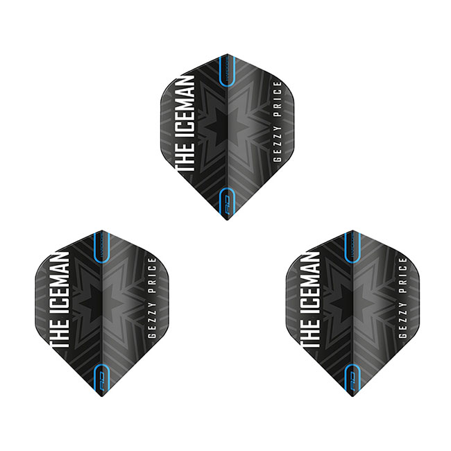 Red Dragon(��åɥɥ饴��) Hardcore Gerwyn Price Black��Grey Snowflake Logo Dart Flights ����������� ���������󡦥ץ饤�������ǥ� ��F6479�䡡(������ �ե饤��)