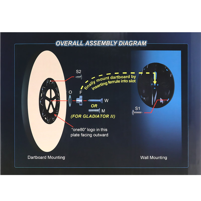 One80(��󥨥��ƥ�) ROTAFIX DARTBOARD HOLDER��(������ �ܡ��� �֥饱�å�)