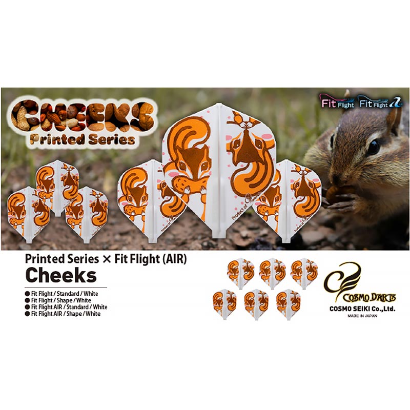 COSMO DARTS(�����������) Fit Flight��AIR��(�ե��åȥե饤�� ������) Printed Series Cheeks(��������) �������� �ۥ磻�ȡ�(������ �ե饤��)